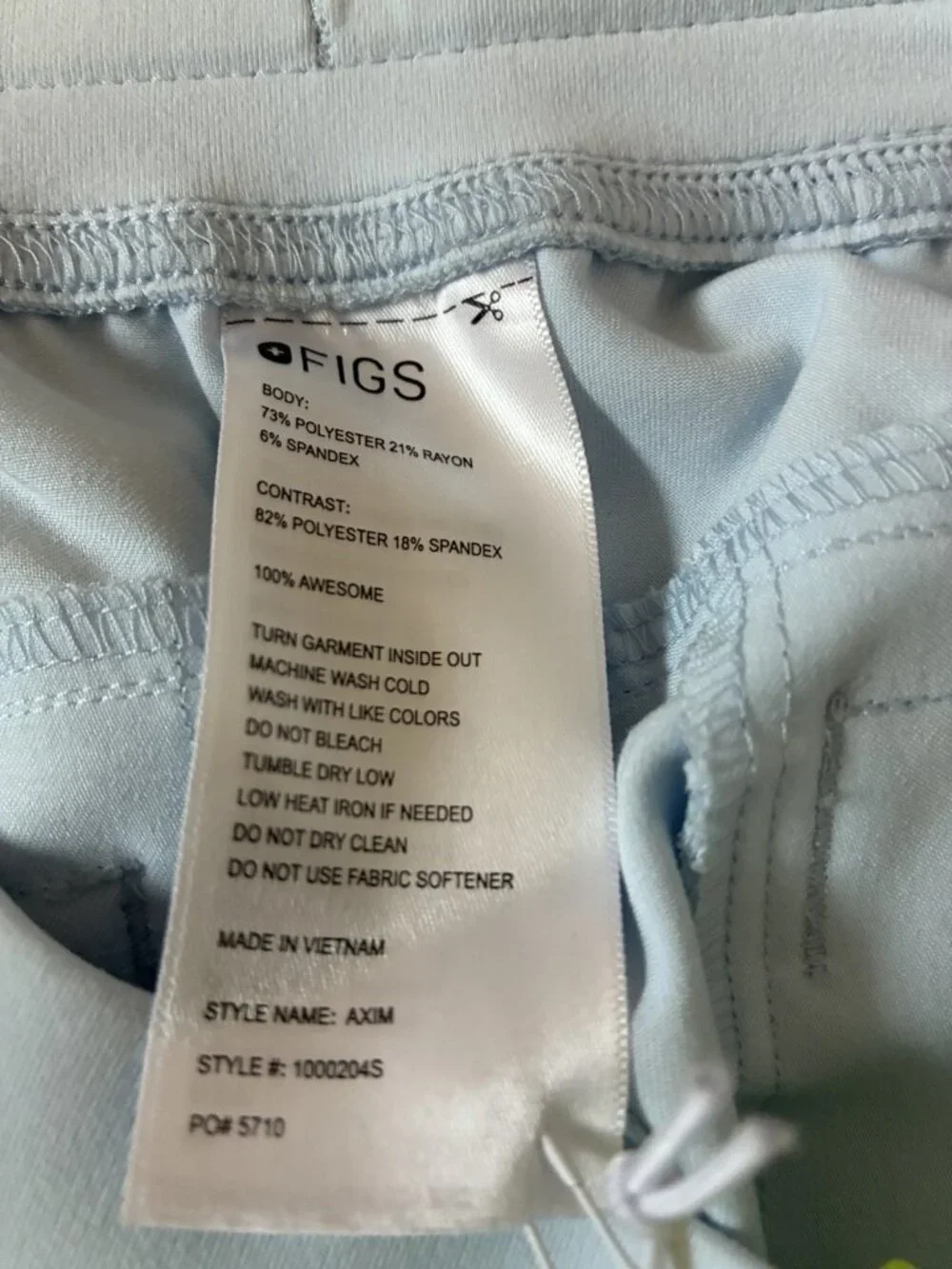 Figs Axim Cargo Scrub Pants In Light Blue Size XSS  28” x 29”